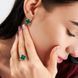 Серебряное кольцо с клевером 295к-2 16