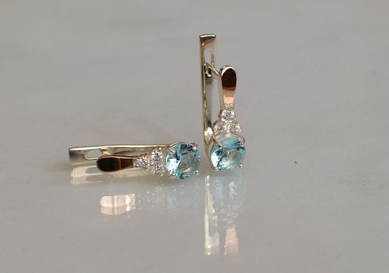 Серебряные серьги с золотом 140с