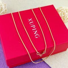 Цепочка из медицинского золота 18К Плетение Снейк круглый 55 см х 1 мм Xuping 30203